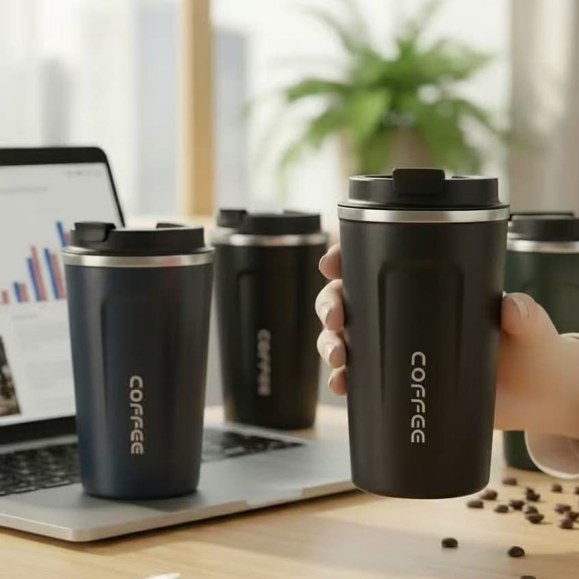Caneca Copo De Café Com Termômetro DIGITAL Isolado Termico de Aço Inoxidável 500ML | Envio Imediato