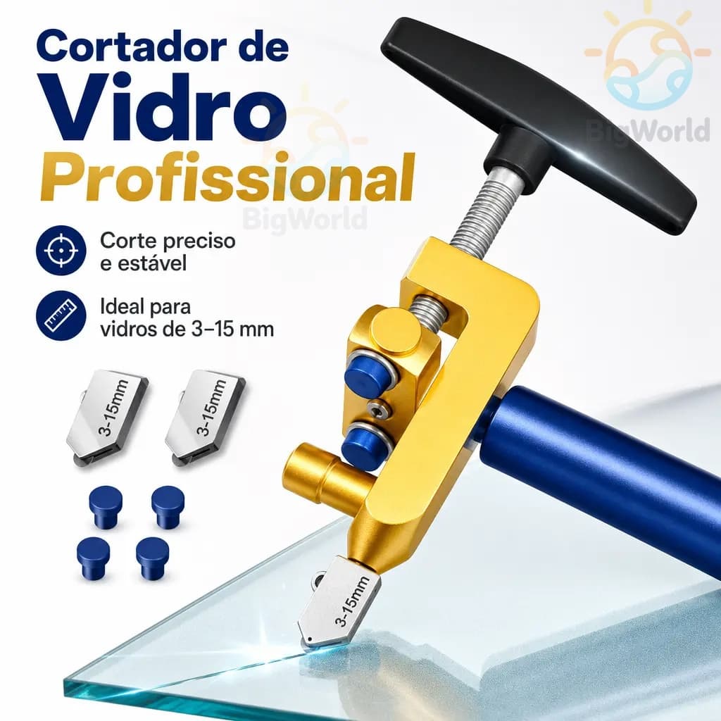 Cortador Manual de Porcelanato Profissional com Riscador para Cerâmica, Vidro e Telhas