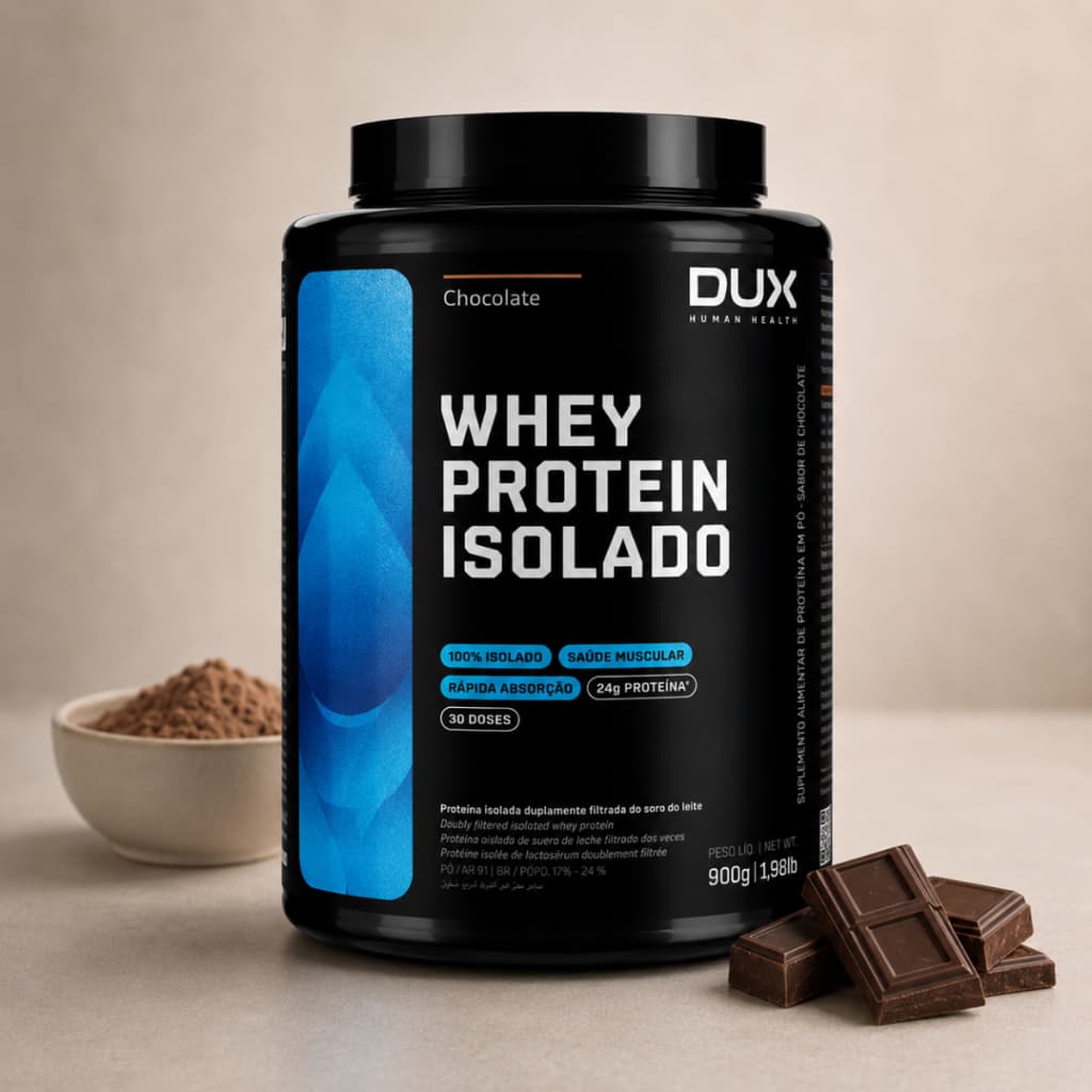 Whey Protein Isolado Dux 100% Pura 900g Chocolate