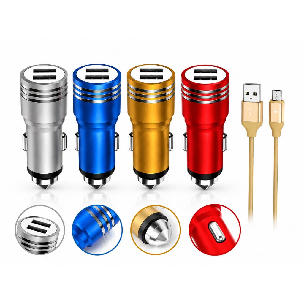 Carregador Veicular Turbo Usb 2 Entradas com Cabo Peining
