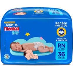 Fralda Monica Baby RN 36UND BEBE CRIANÇA MENINO MENINA RECEM NASCIDO