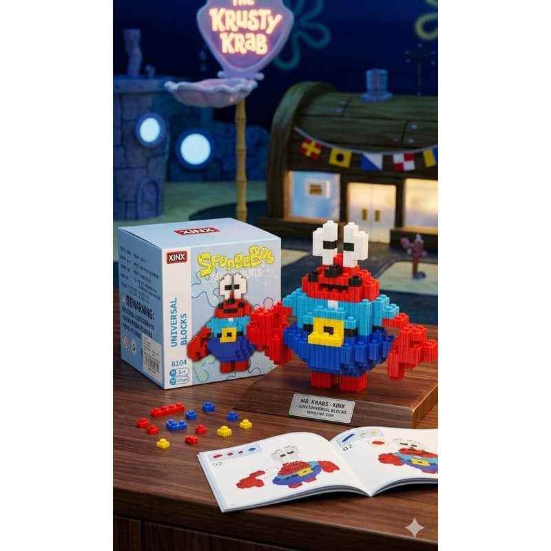 LEGO BLOCO DE MONTAR TURMA BOB ESPONJA