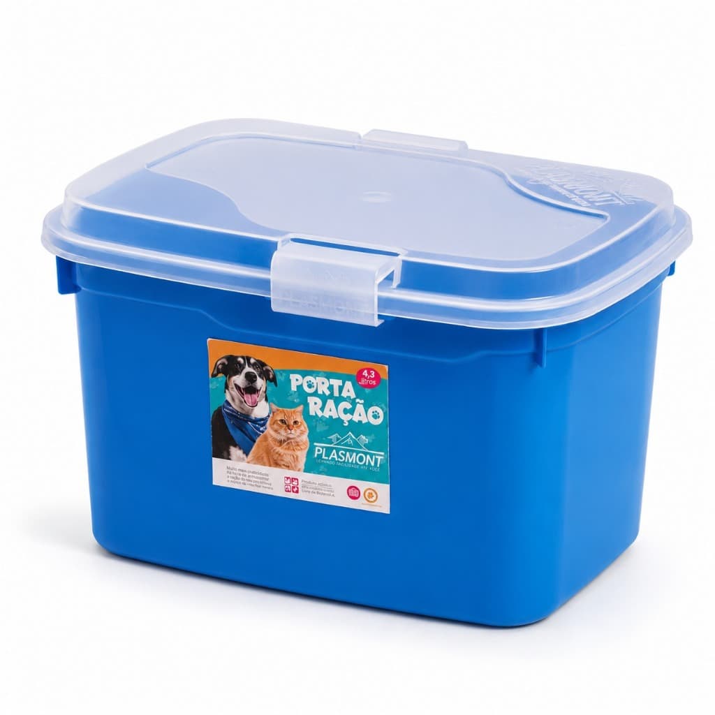 Porta ração 4,3 container pet pote de ração para cachorro gatos - ração Furacão Pet