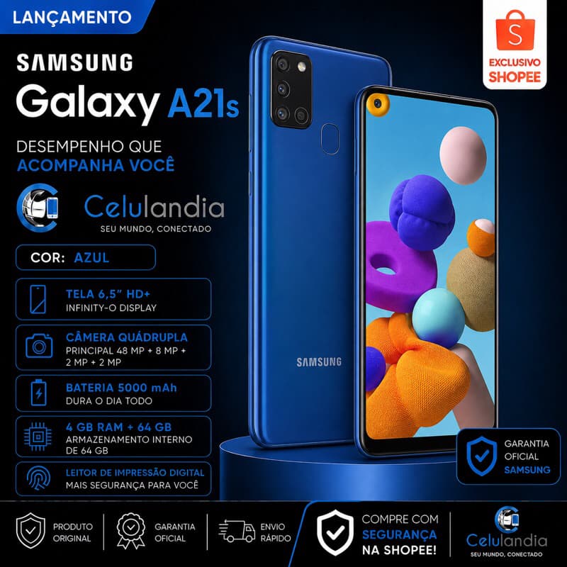 Samsung Galaxy A21s 64 Gigas Seminovo