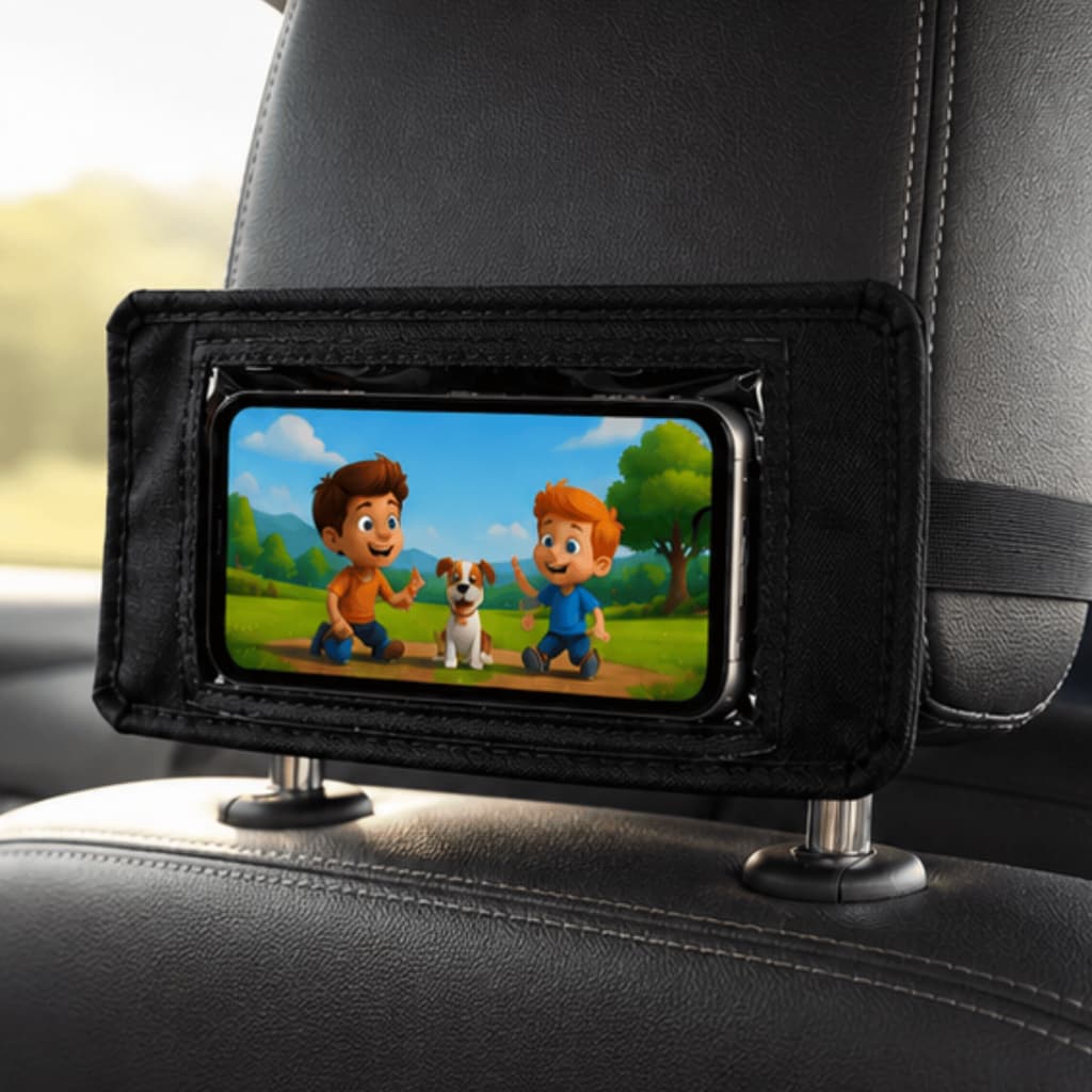Suporte Veicular Para Celular Banco Traseiro Do Carro Viagens Passeios Encosto de Cabeça Nylon 600