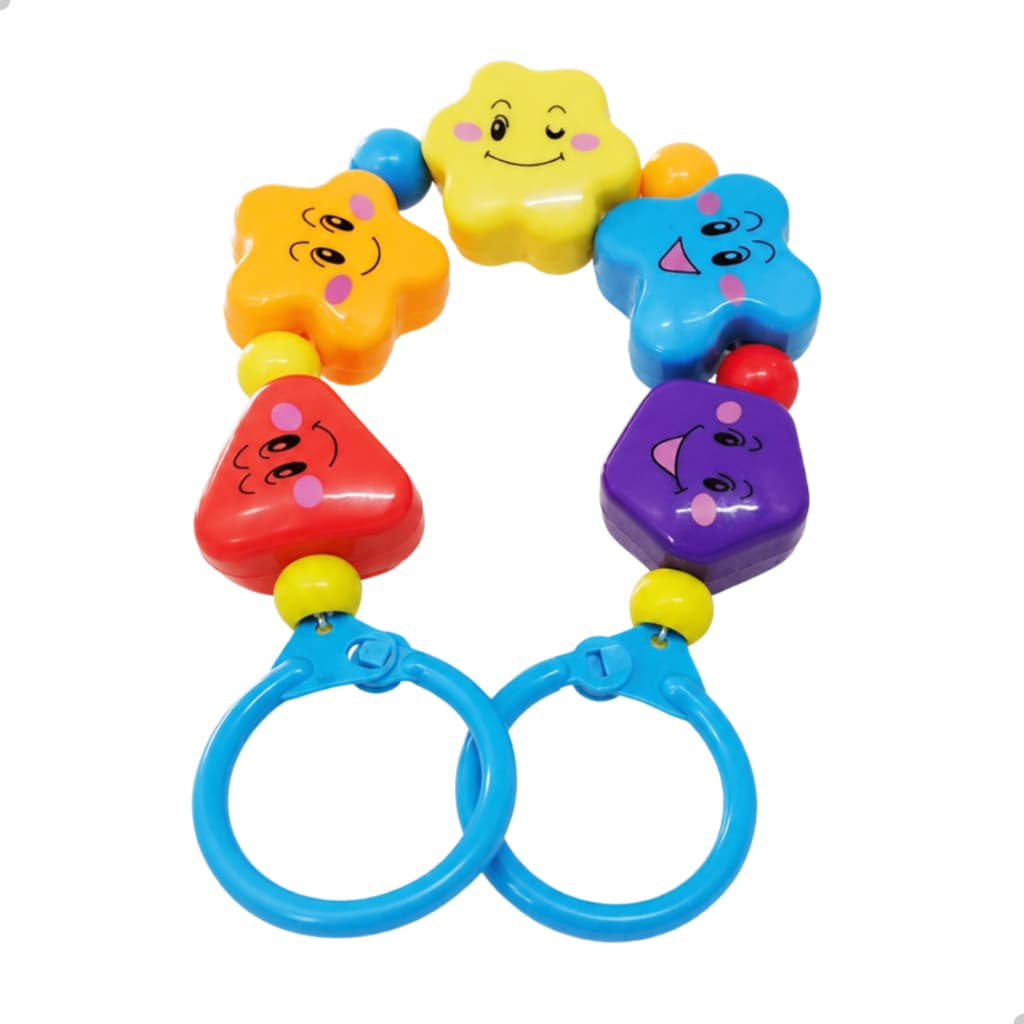 Brinquedo Móbile para Carrinho Berço e Bebê Conforto com Sons Chocalho e Cores Coloridas 42cm