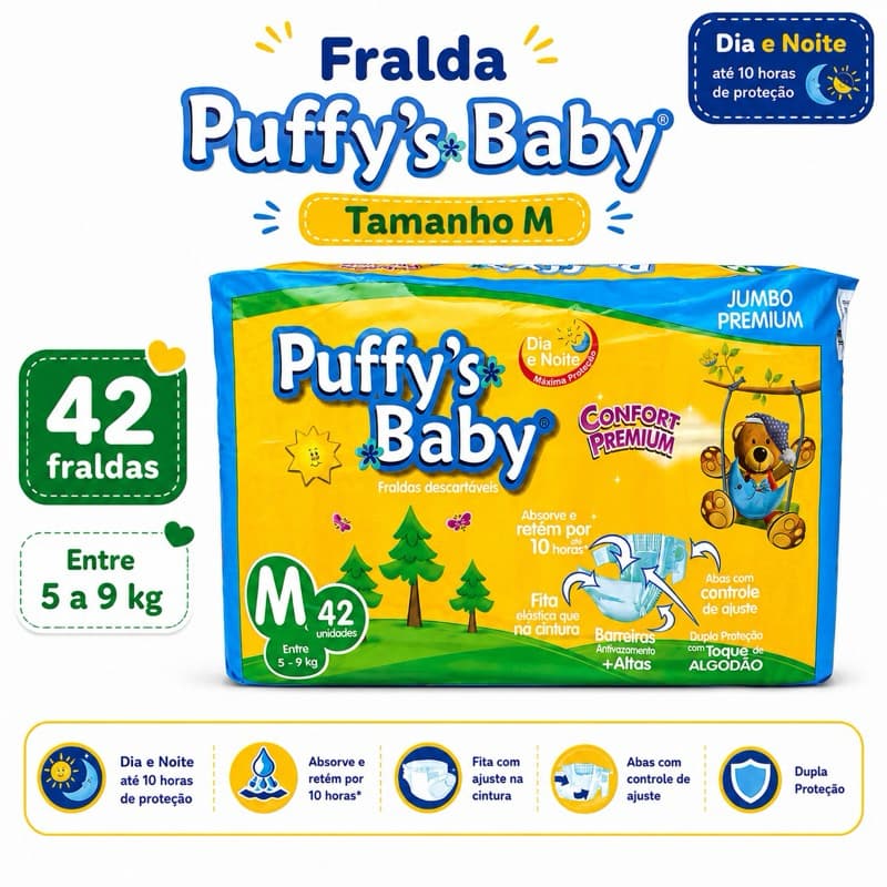 Fraldas descartáveis infantil ( M)