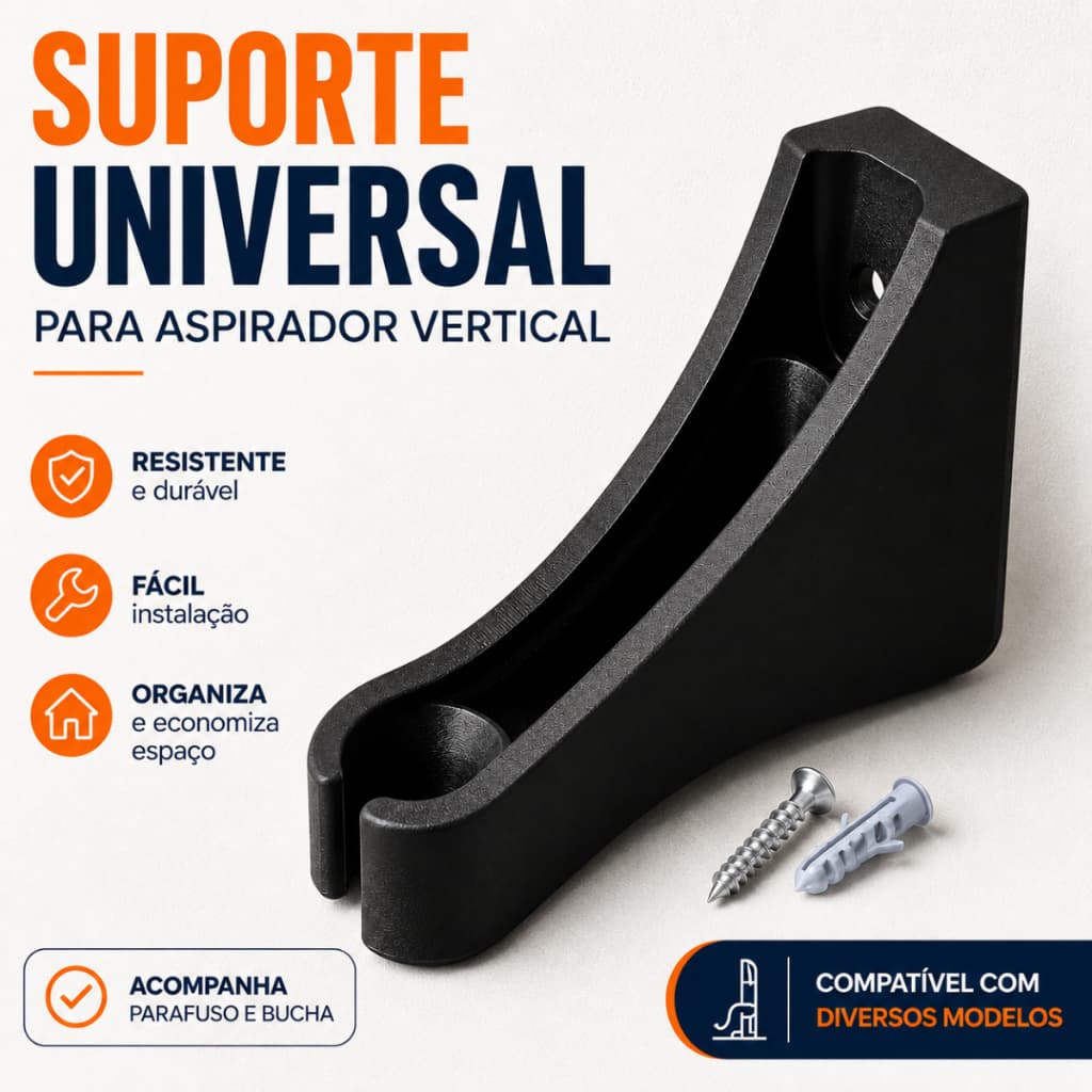 Suporte Para Aspirador De Pó Vertical Parede Universal Organizador Compatível Electrolux Wap Philco
