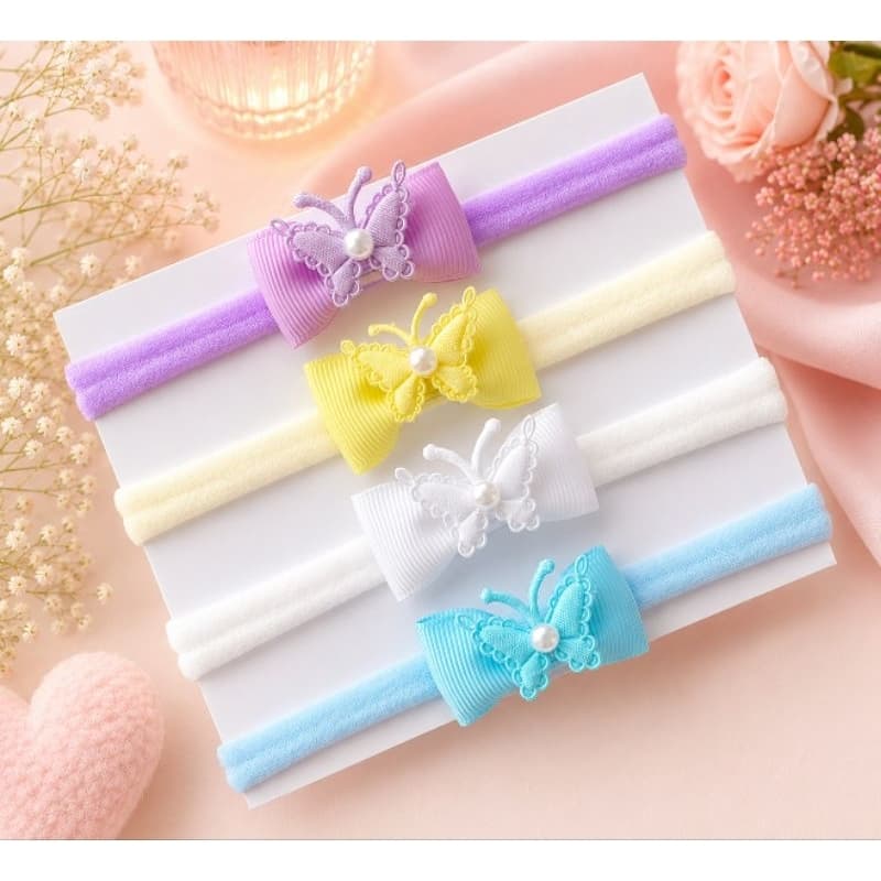 Kit lacinhos para bebê faixa de cabelo faixinhas rn laços para bebê enxoval acessórios borboleta menina tiara infantil