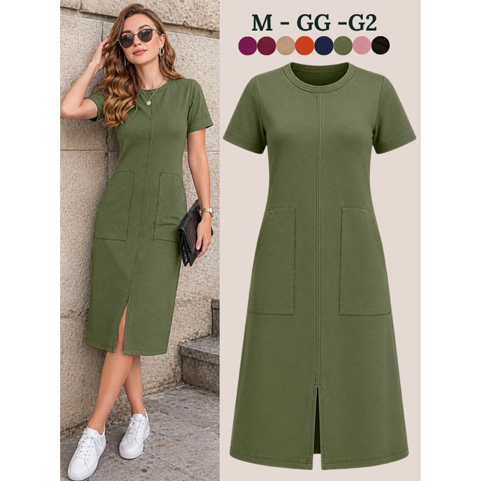 Vestido feminino casual versatil vestidos femininas evangélica tendencia moda feminina  casual elegante festa basica