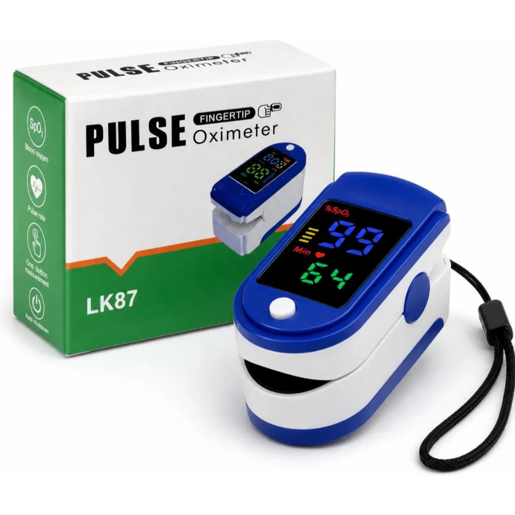 Oximetro De Dedo Digital Portátil Medidor De Oxigênio Sp02 E Frequência Cardiaca Com Tela Led