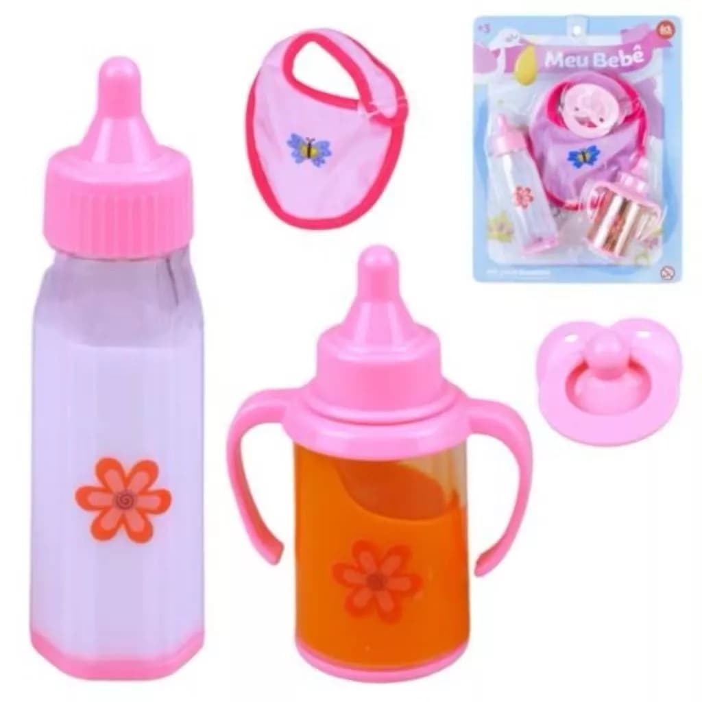 Mamadeira Mágica Para Boneca 4 peças