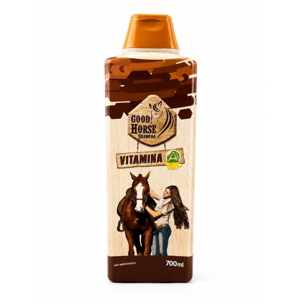 Shampoo Good Horse Vitamina A 700ml Para Cavalos Original Limpeza Brilho Hidratação Pelagem