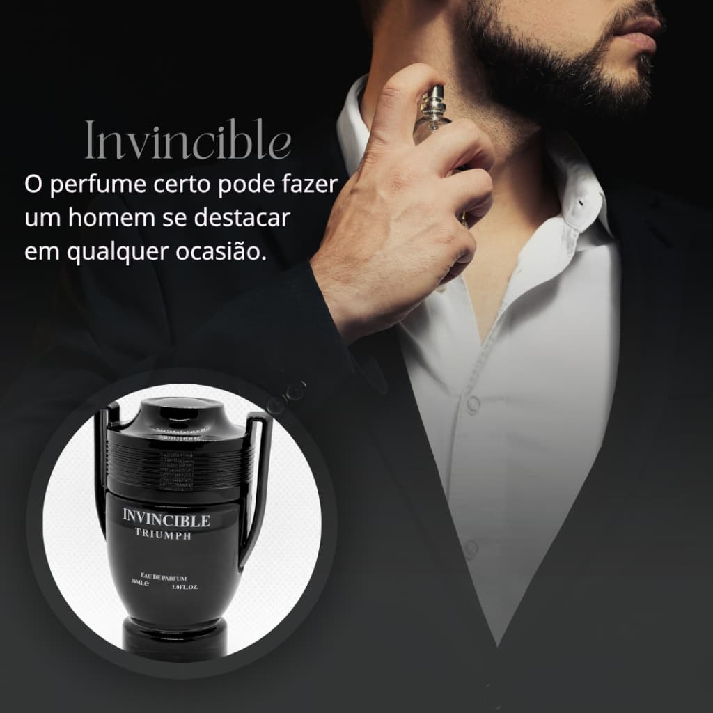 Perfume Importado Masculino Invincible Triumph 30ml Eau de Parfum Fragrância Intensa