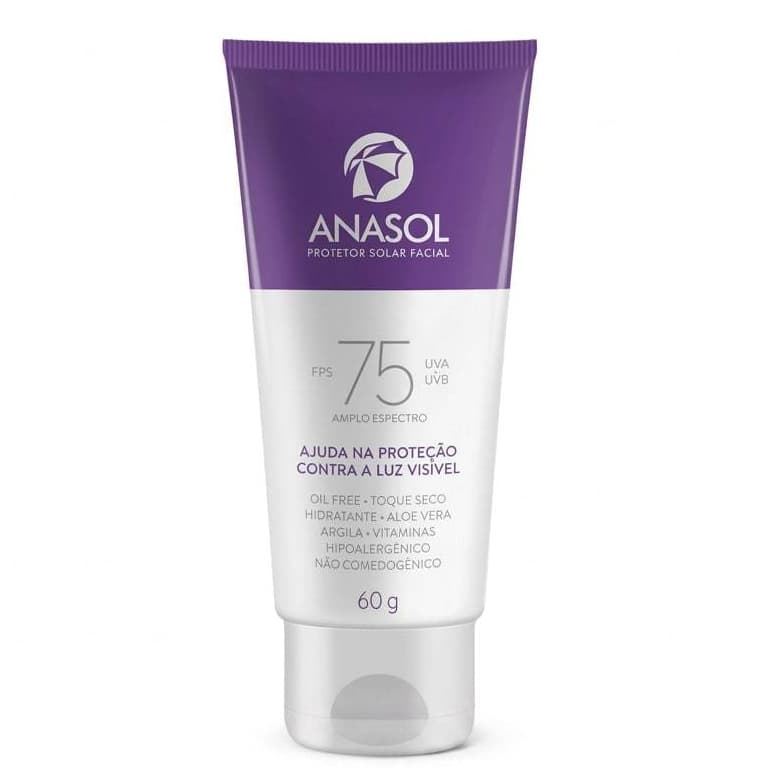 Protetor Solar Anasol FPS75  Facial e Corporal 60G