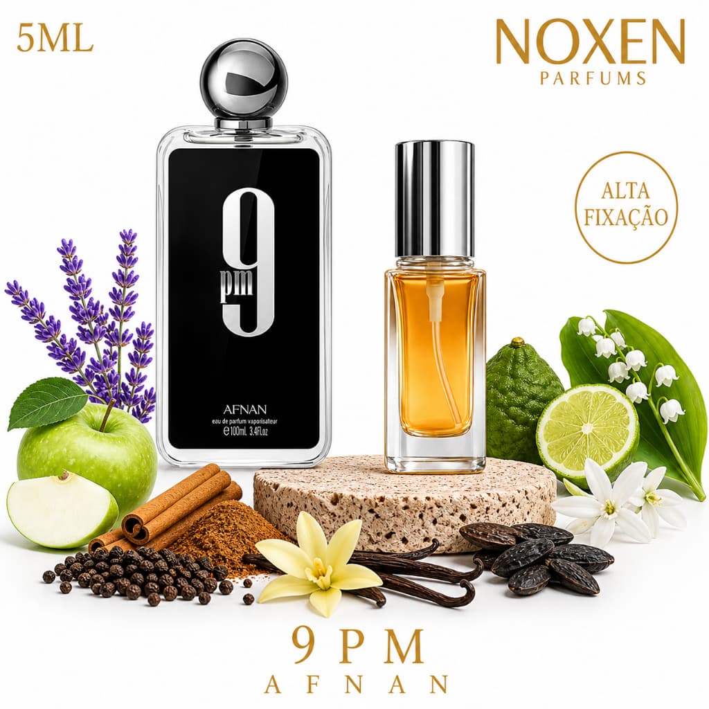 Perfume Masculino 5ml Premium Vidro Spray 9PM Sedutor Importado