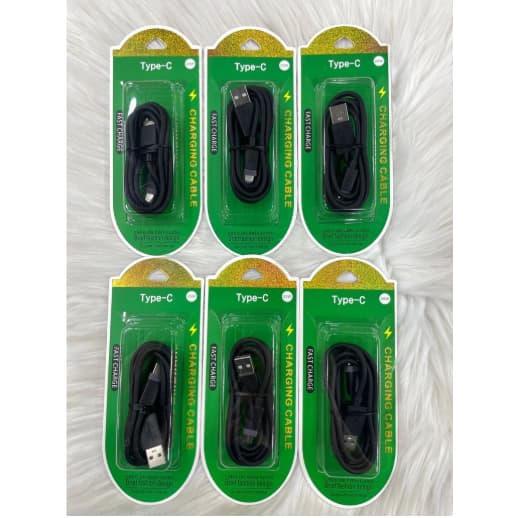 Kit com 6 Cabos USB Tipo C 25W Turbo Carga Rápida Dados Android - cabo carregador celular