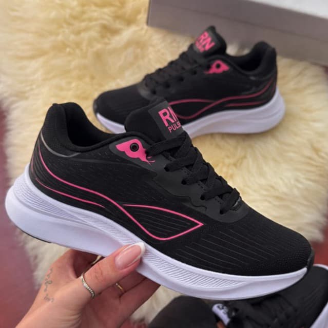 Tênis Rn Pulse Esportivo Feminino Academia Caminhada Corrida Leve Confortável Casual Esportivo