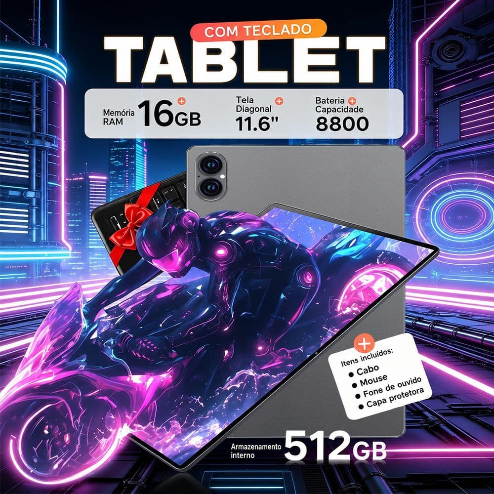XPAD20 Tablet with Free Keyboard and Mouse | 16GB RAM 512GB | 11.6" HD Screen | Android 15 | 5G| SIM dual