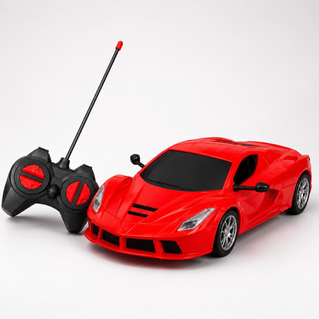 Carrinho de Controle Remoto Esportivo Carro de Corrida Sem Fio Brinquedo Presente Menino Criança