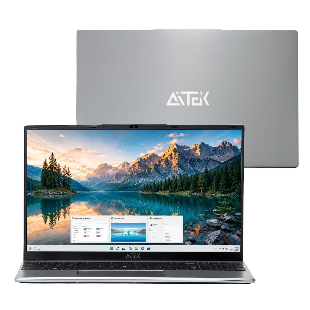 Notebook Aitek 15.6" Full HD IPS Intel Core i3 8GB RAM SSD 256GB Wi-Fi Bluetooth Leitor Biométrico