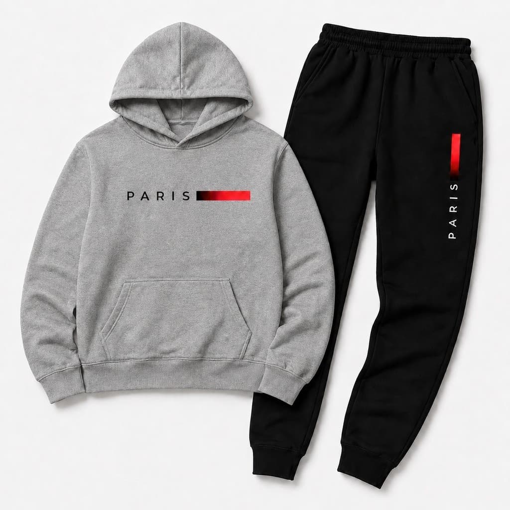 Conjunto De Moletom Paris Calça + Blusa De Frio Kit Masculino Presente Dia a Dia Passeio Festa Conforto