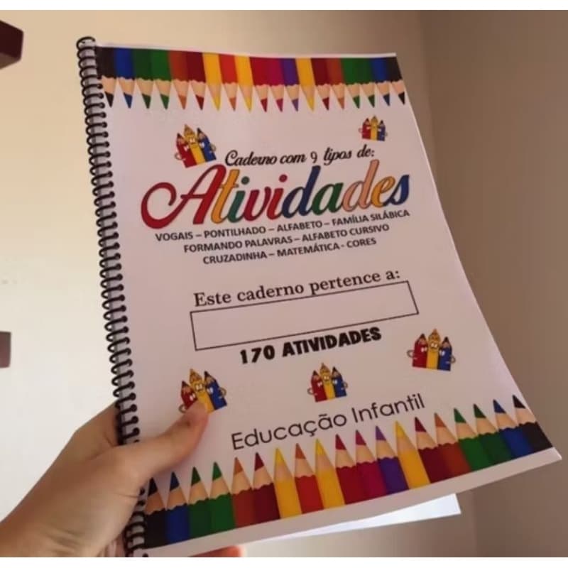 Apostila de Alfabetização A4 com 170 atividades