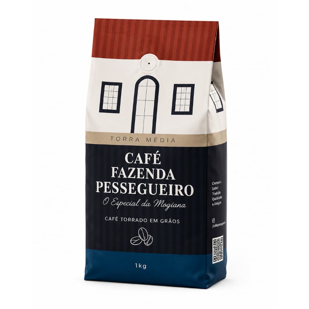 Café Especial Em Grãos 1kg 100% Arábica Torra Média Fazenda Pessegueiro