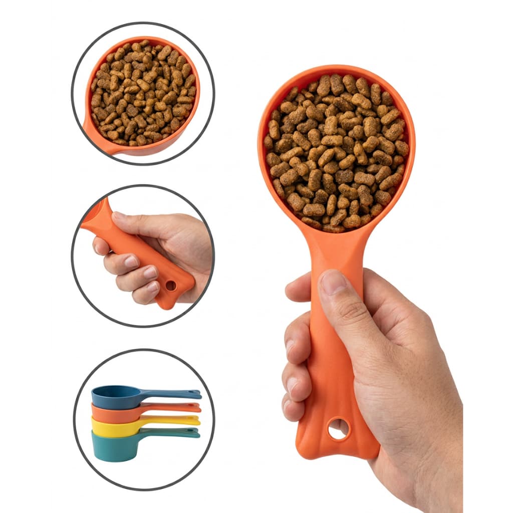 Colher Medidora Pet Dosador de Ração Cachorro Gato Colher Dosadora Pá Medidora 100ml