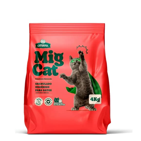 Areia Sanitária Biodegradável Mig Cat 4kg