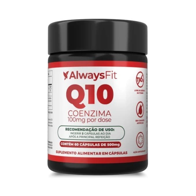 Coenzima Q10 AlwaysFit  | Ubiquinona + TCM + Vitamina E 100mg | 60 Cápsulas