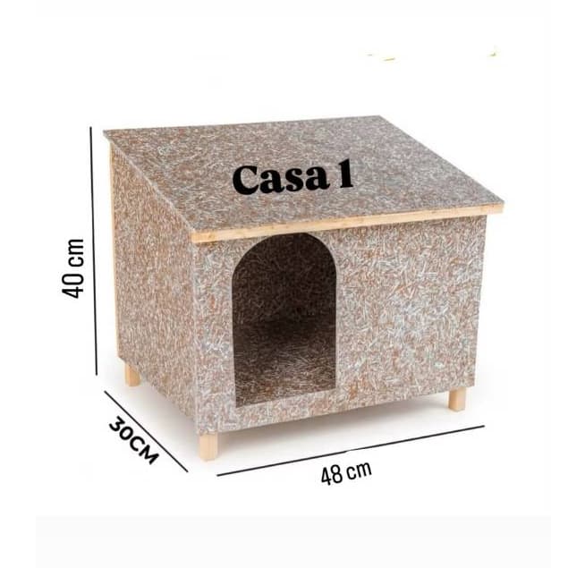 Casinha Para Cachorro Ecologica Modelo Edicula Cães Casa Pet Resistente N1