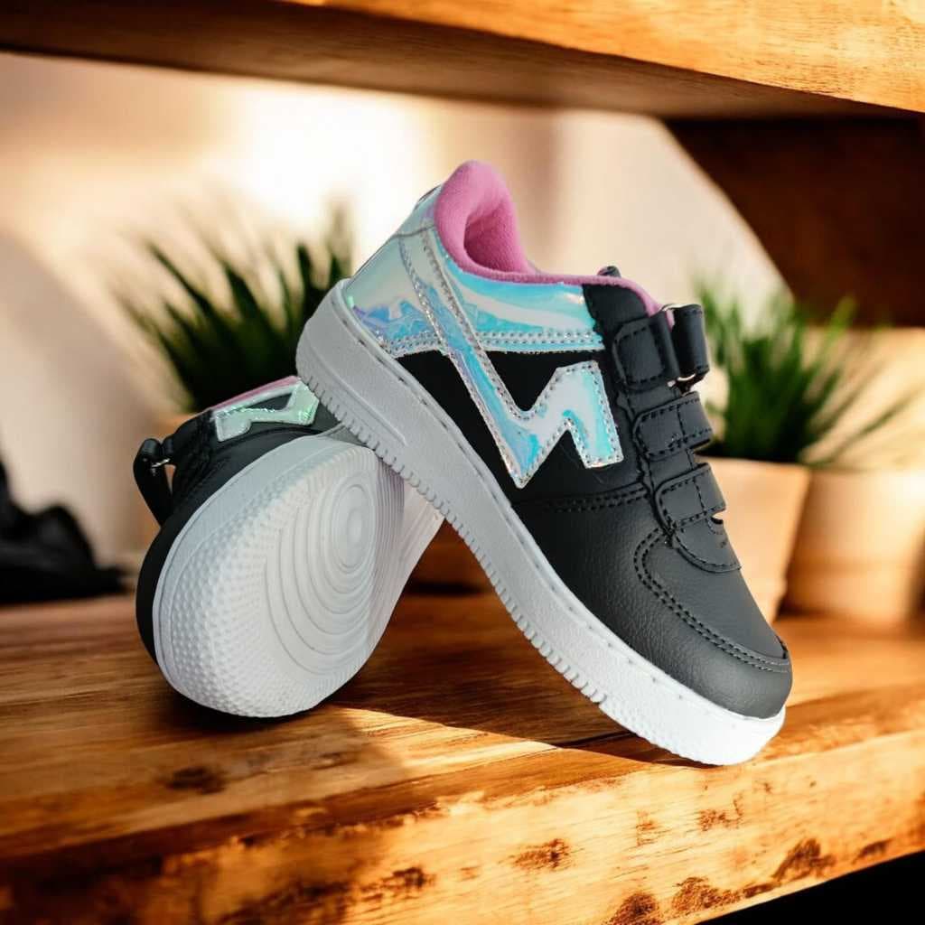 Tênis Infantil Casual Menina Escolar Com Velcro Confortável Leve Antiderrapante