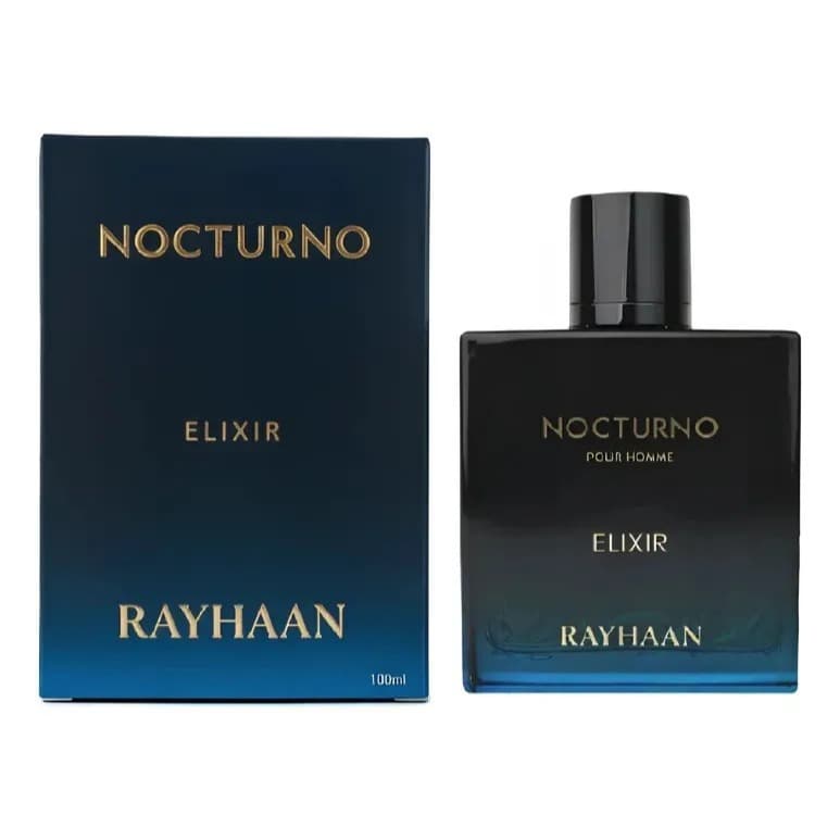 Perfume Rayhaan Nocturno Elixir Masculino EDP 100ml Original Importado