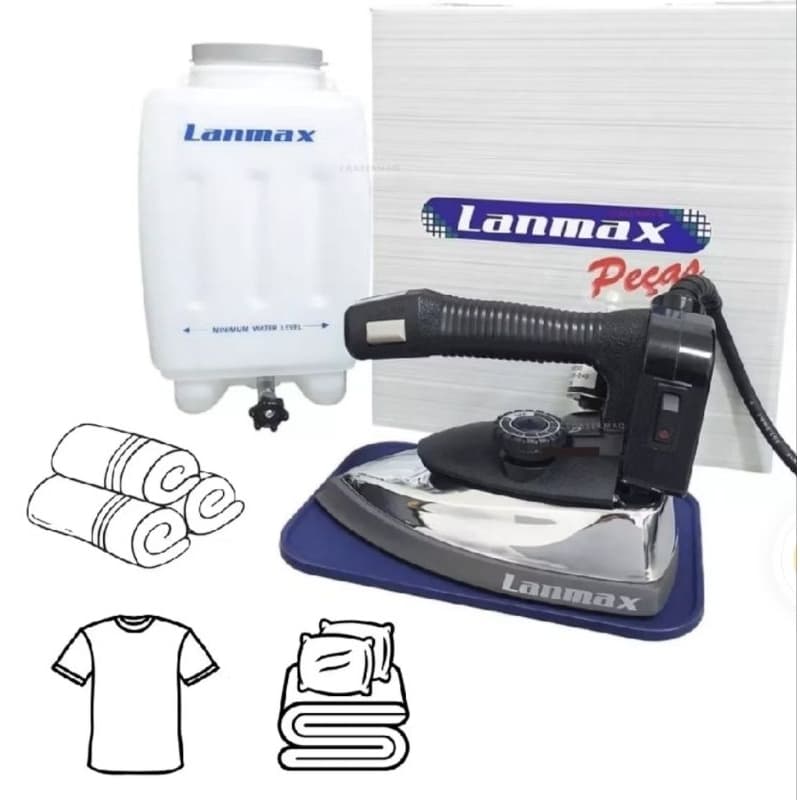 Ferro de Passar a Vapor Profissional Industrial Lanmax L-ES-94A 1000W