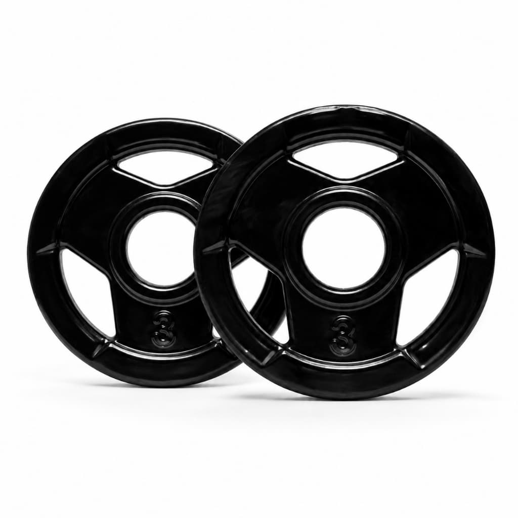 KIT PAR ANILHAS EMBORRACHADAS SPORT 3KG MUSCULAÇÃO ACADEMIA FITNESS TREINO FUNCIONAL RESISTÊNCIA ALTA DURABILIDADE