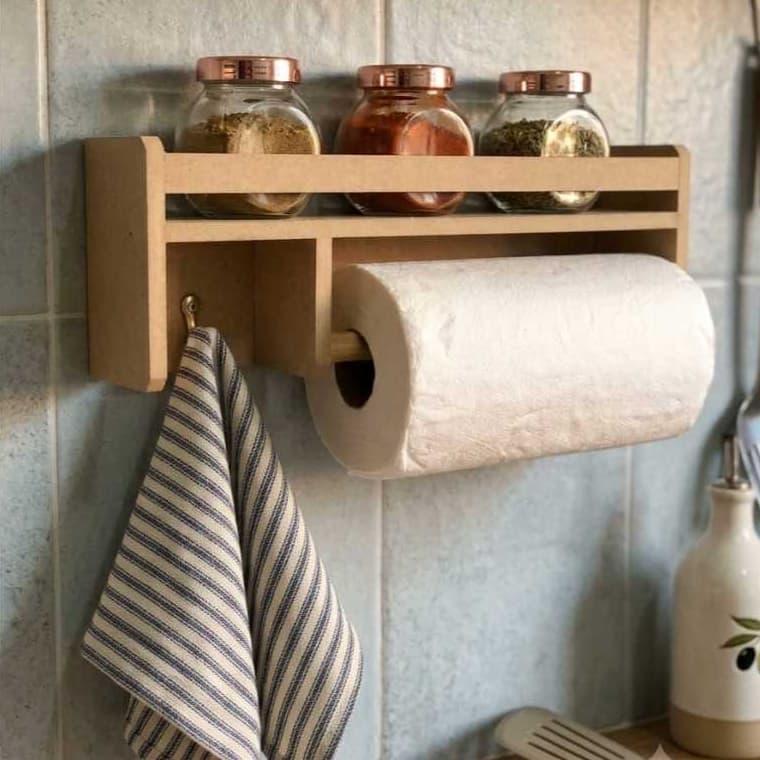 Suporte Porta tempero cozinha suporte organizador condimentos prateleira parede de madeira mdf pequeno