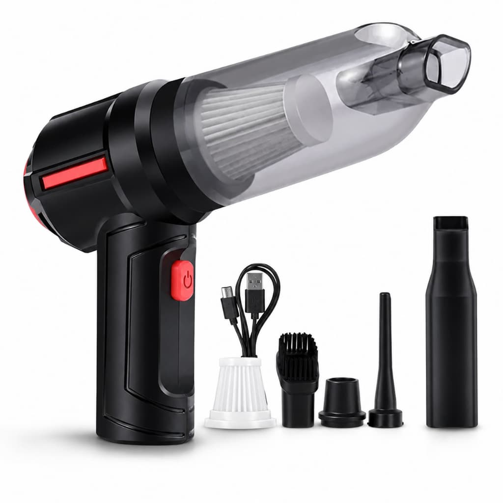Aspirador De Pó Mini Soprador 3em1 Usb Portátil Recarregável