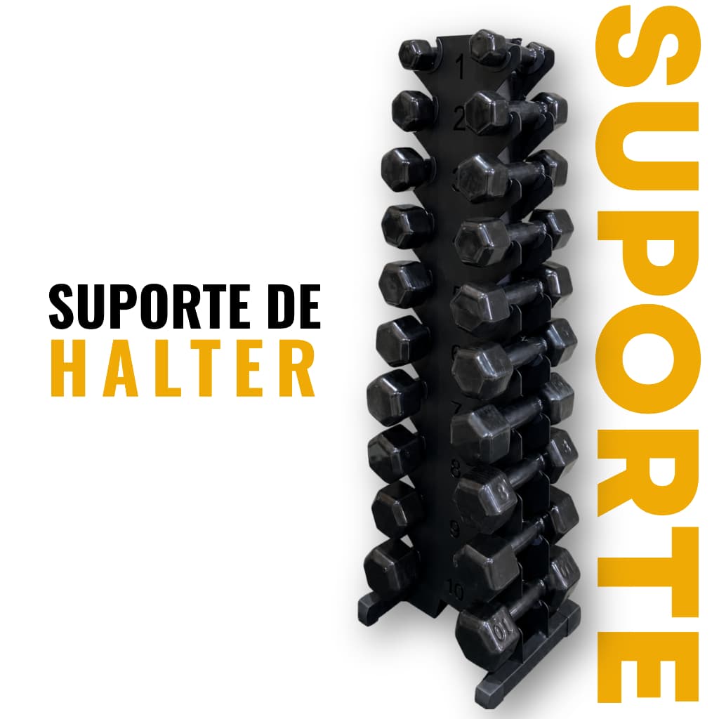 Suporte Expositor Torre 10 Pares Halteres Peso Academia