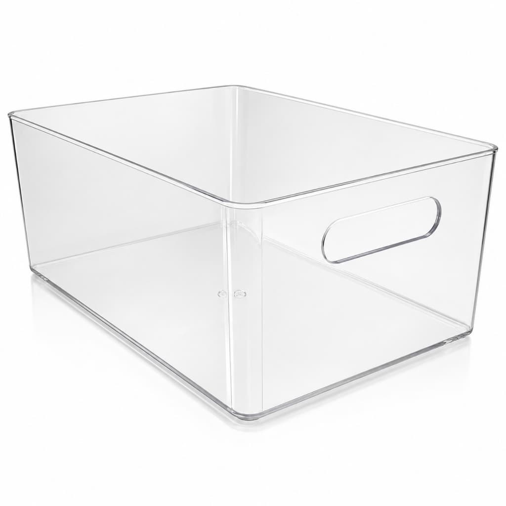 Kit 10 Caixa Cesta Organizadora Multiuso Acrílico Decoração Enfeite Cozinha Sala