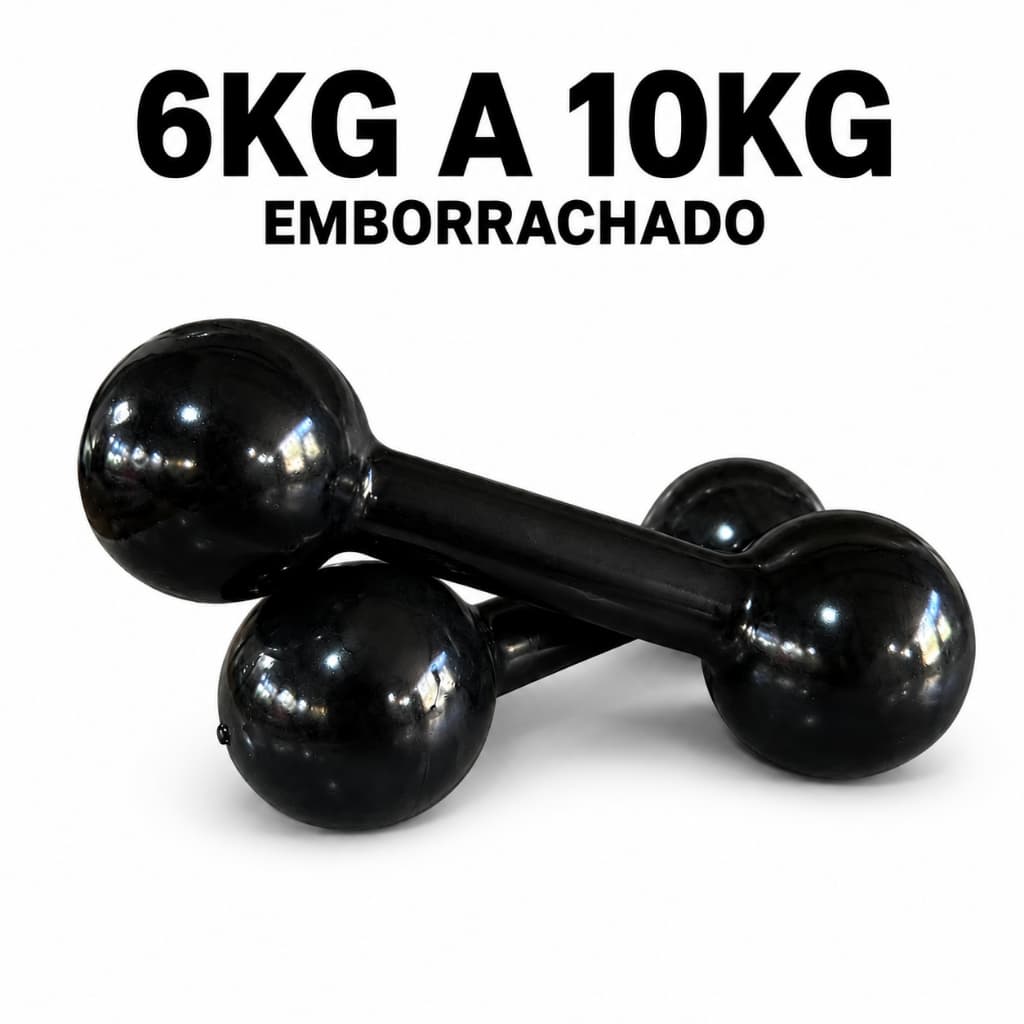 Peso Academia Bola Halter Emborrachado 6kg a 10kg Academia Funcional Treino Em Casa Fisioterapia Gym Crossfit