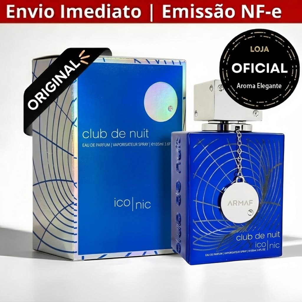 Perfume Árabe Armaf Club de Nuit Blue Iconic 105ml EDP Masculino Fresco Aromático Importado Original