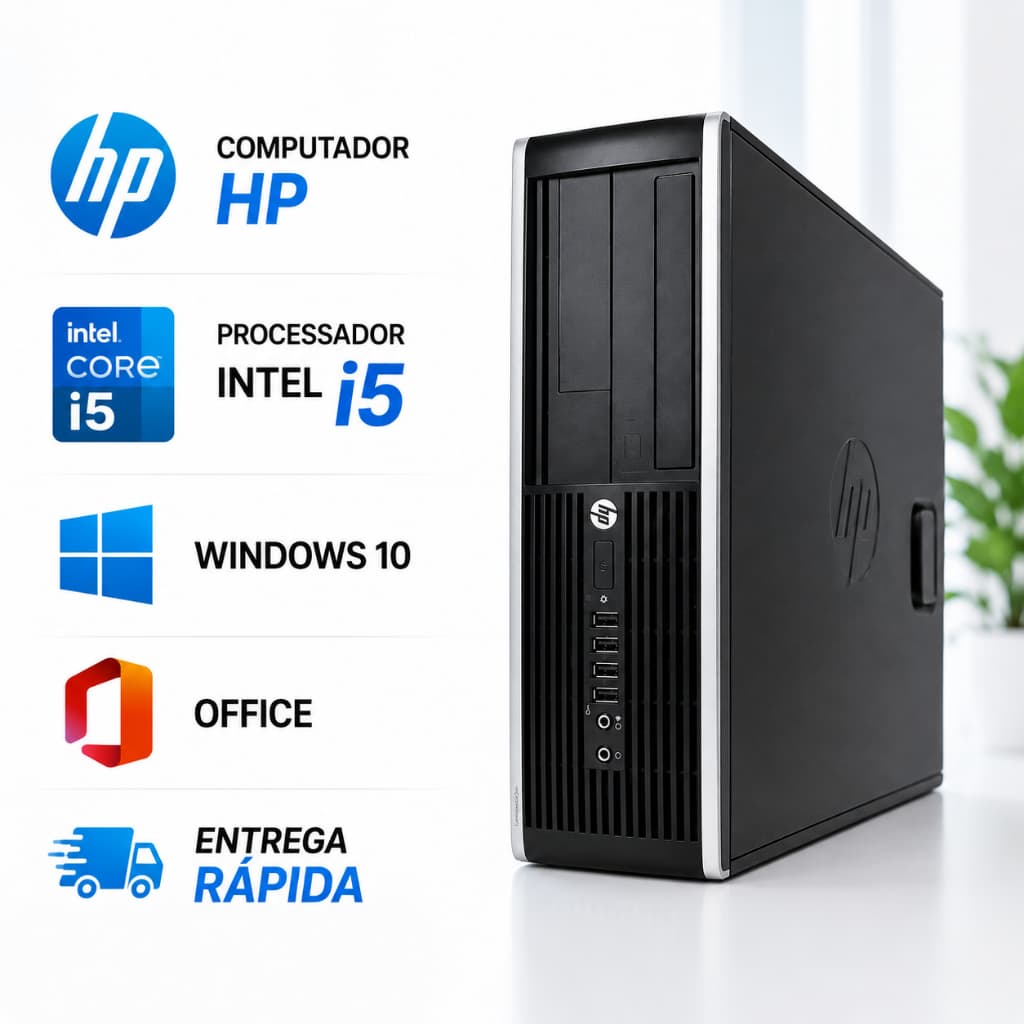 Computador HP Intel Core i5 4GB 8GB SSD 120GB Windows com ou sem Monitor