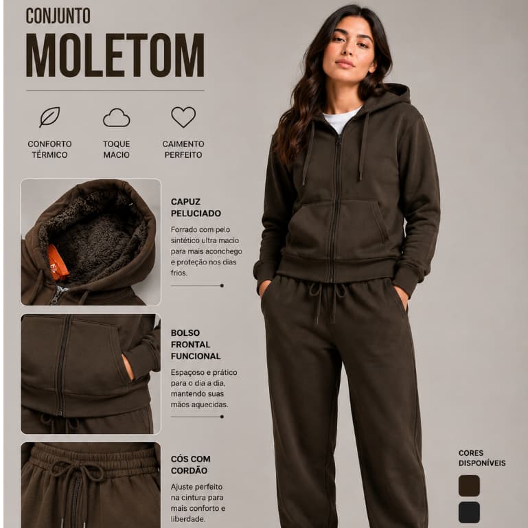 Conjunto Moletom peluciado Premium