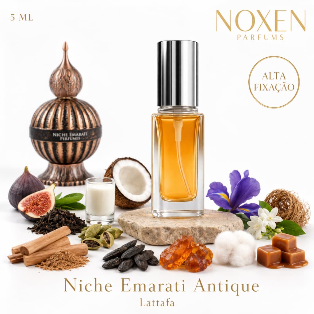 Perfume Masculino 5ml Premium Vidro Spray Niche Antique Cremoso Importado