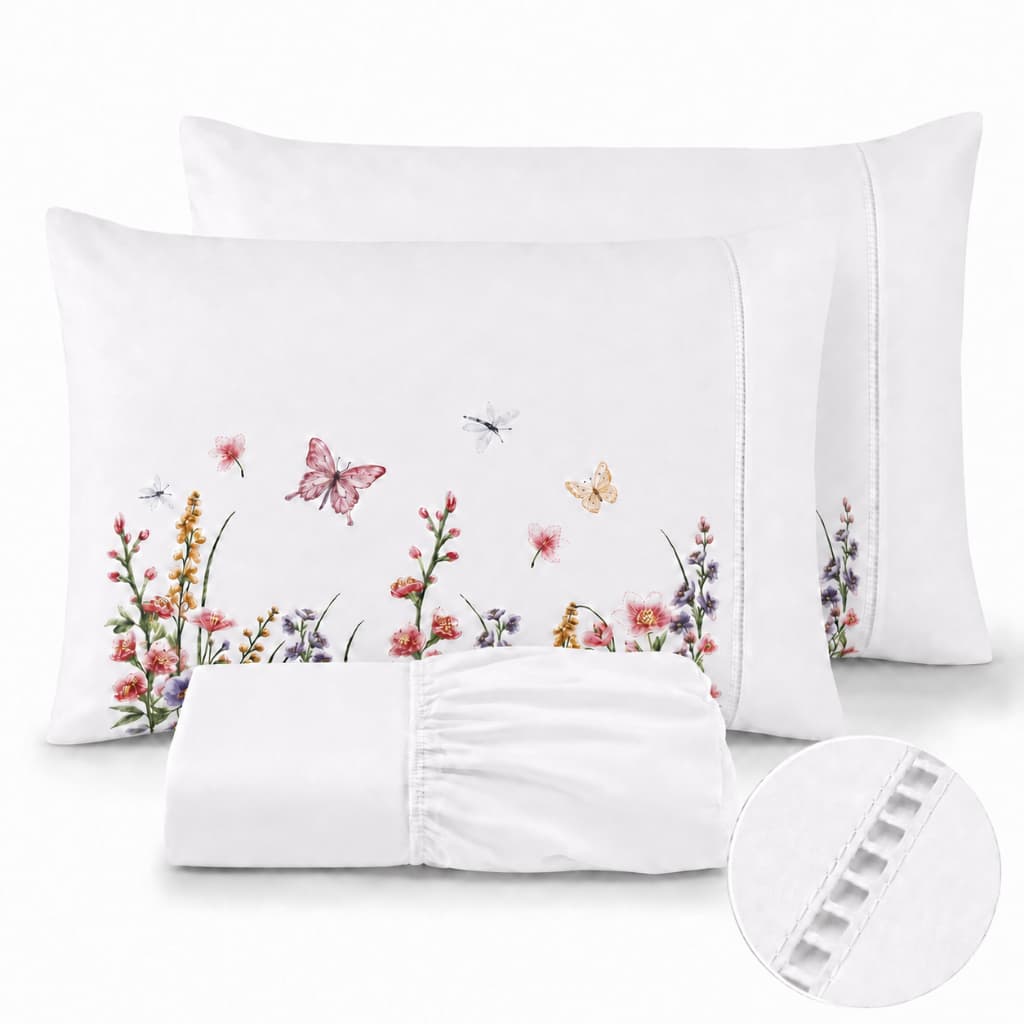SOLTEIRO CASAL QUEEN Jogo de Lençol Ponto Palito Micropercal 400 Fios Toque Macio Exclusivo Premium