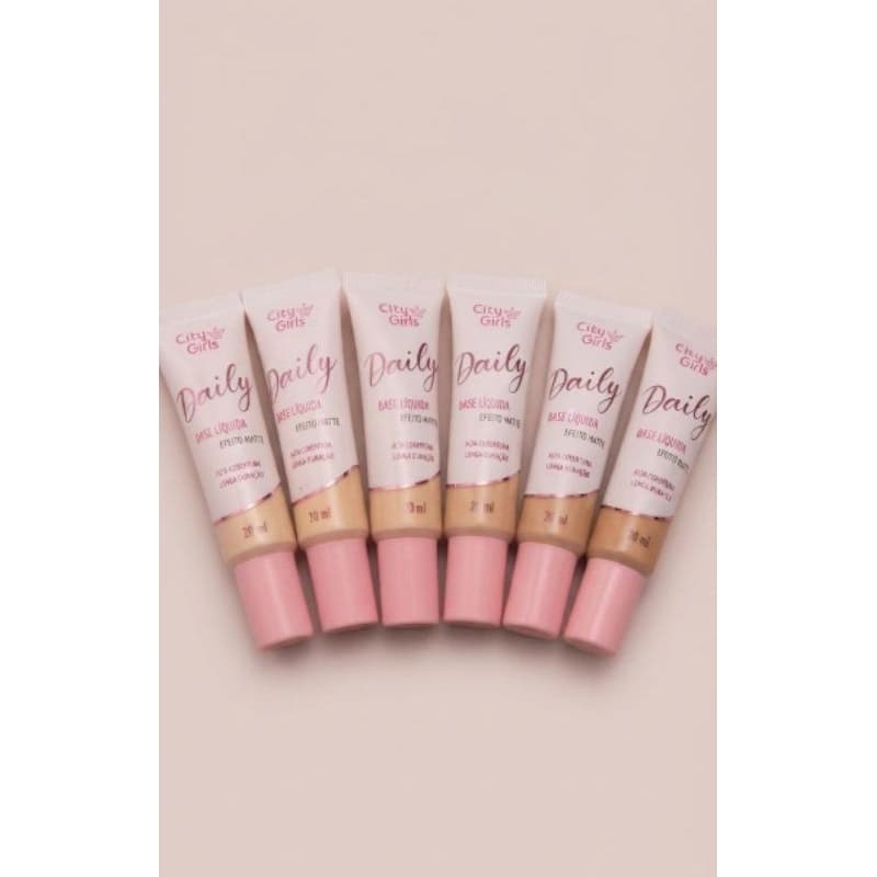 Base Líquida Daily Matte City Girls - Alta Cobertura e Longa Duração 20ml