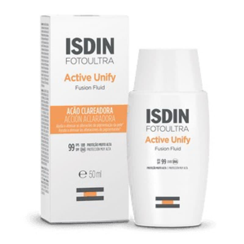 Isdin FotoUltra Active Unify Fusion Protetor Clareador Sem Cor FPS99 50ml