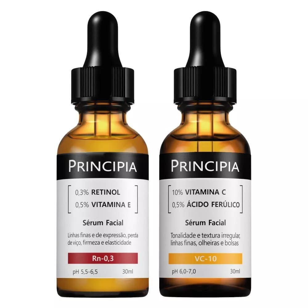 Kit Antissinais Dia e Noite c/ Vitamina VC-10 + Sérum Retinol Rn-0,3