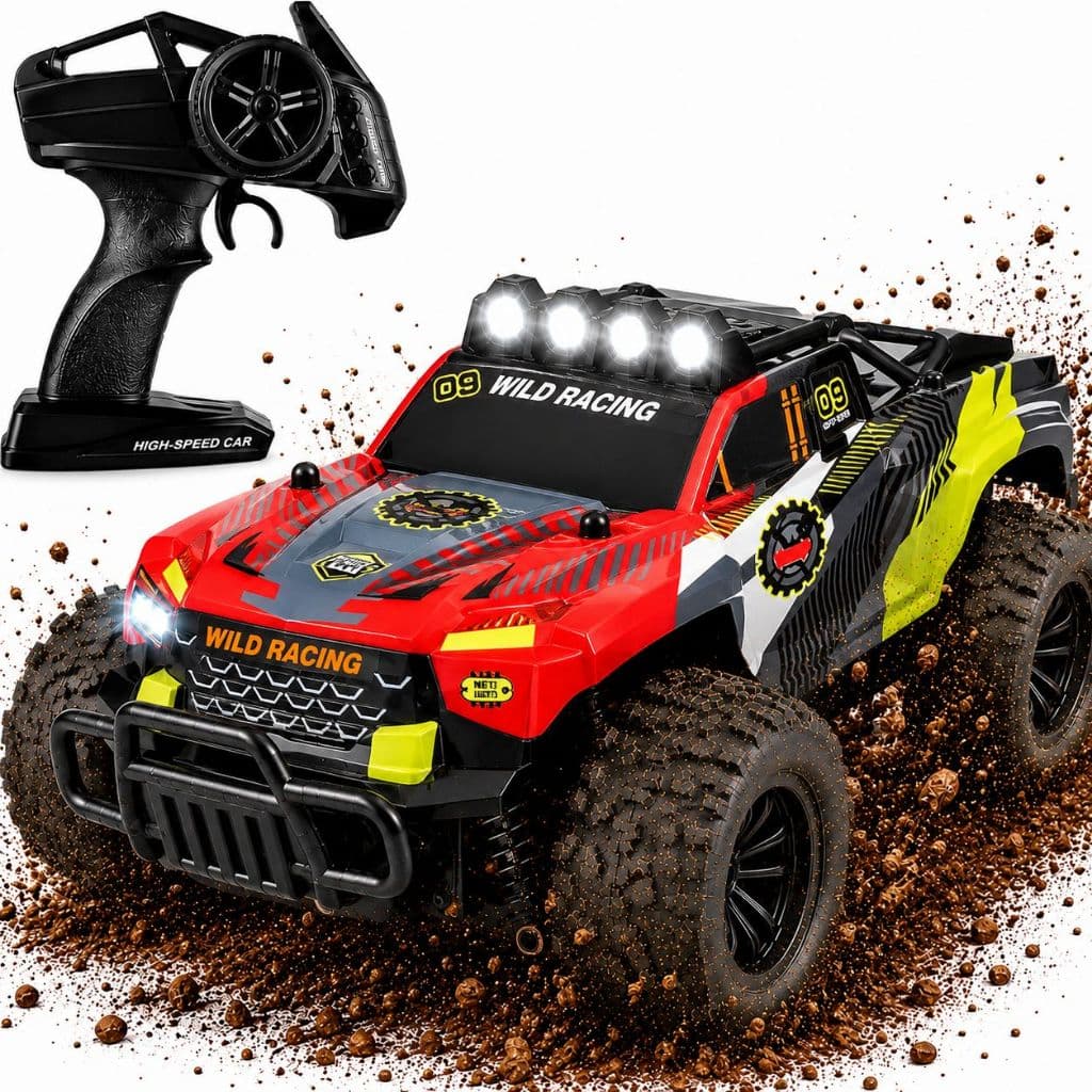 Carrinho Controle Remoto Off Road 4x4 Infantil com Luz LED Suspensão e Pneus Grandes